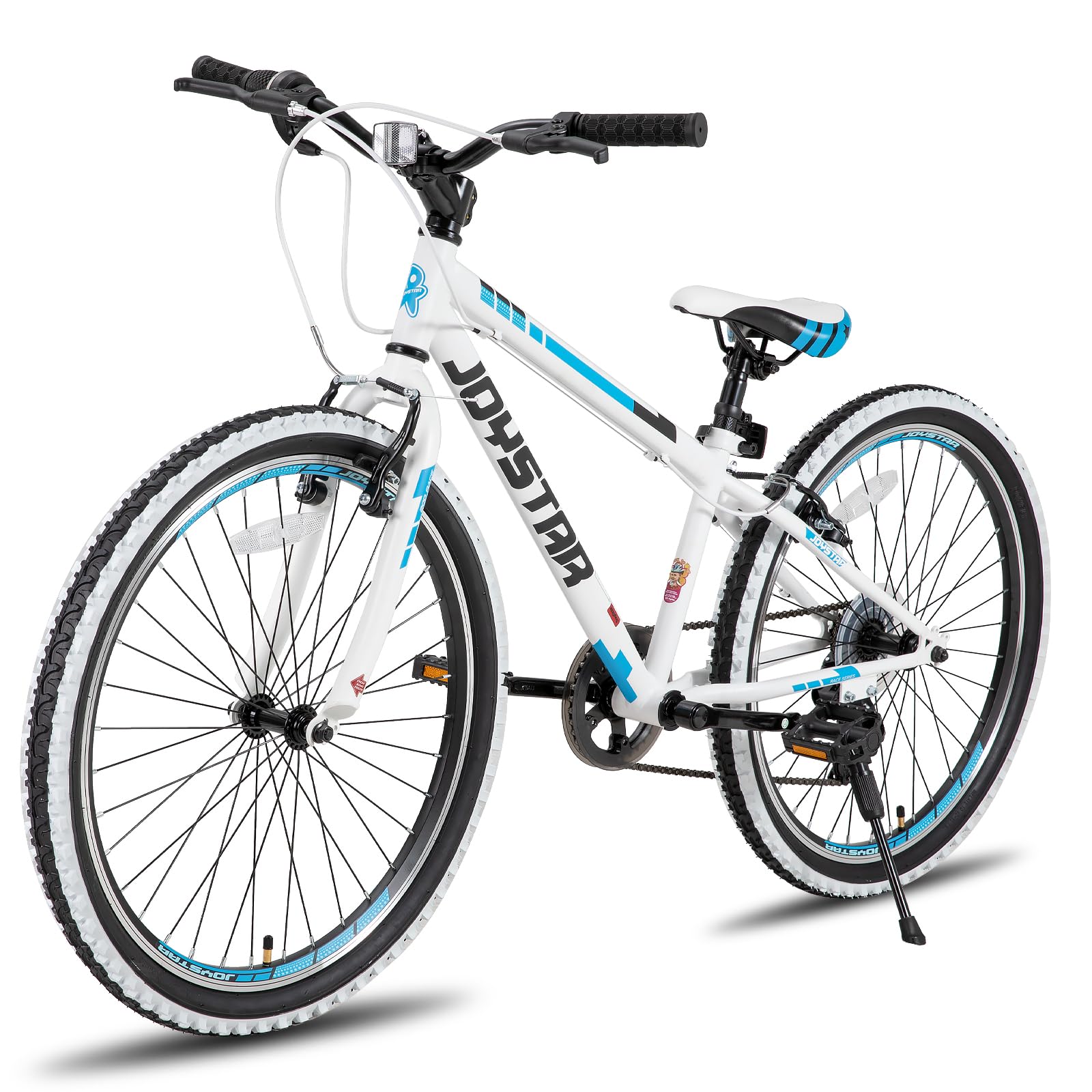 JOYSTAR Lubbock 20-24 Inch Kids Mountain Bike for Boys & Girls Ages 7-12 | 1-Speed & 7-Speed Options | White Wall Knobby Tires | Durable Hardtail Design | Perfect for Neighborhood Rides, Trail Adventures & Learning to Bike
