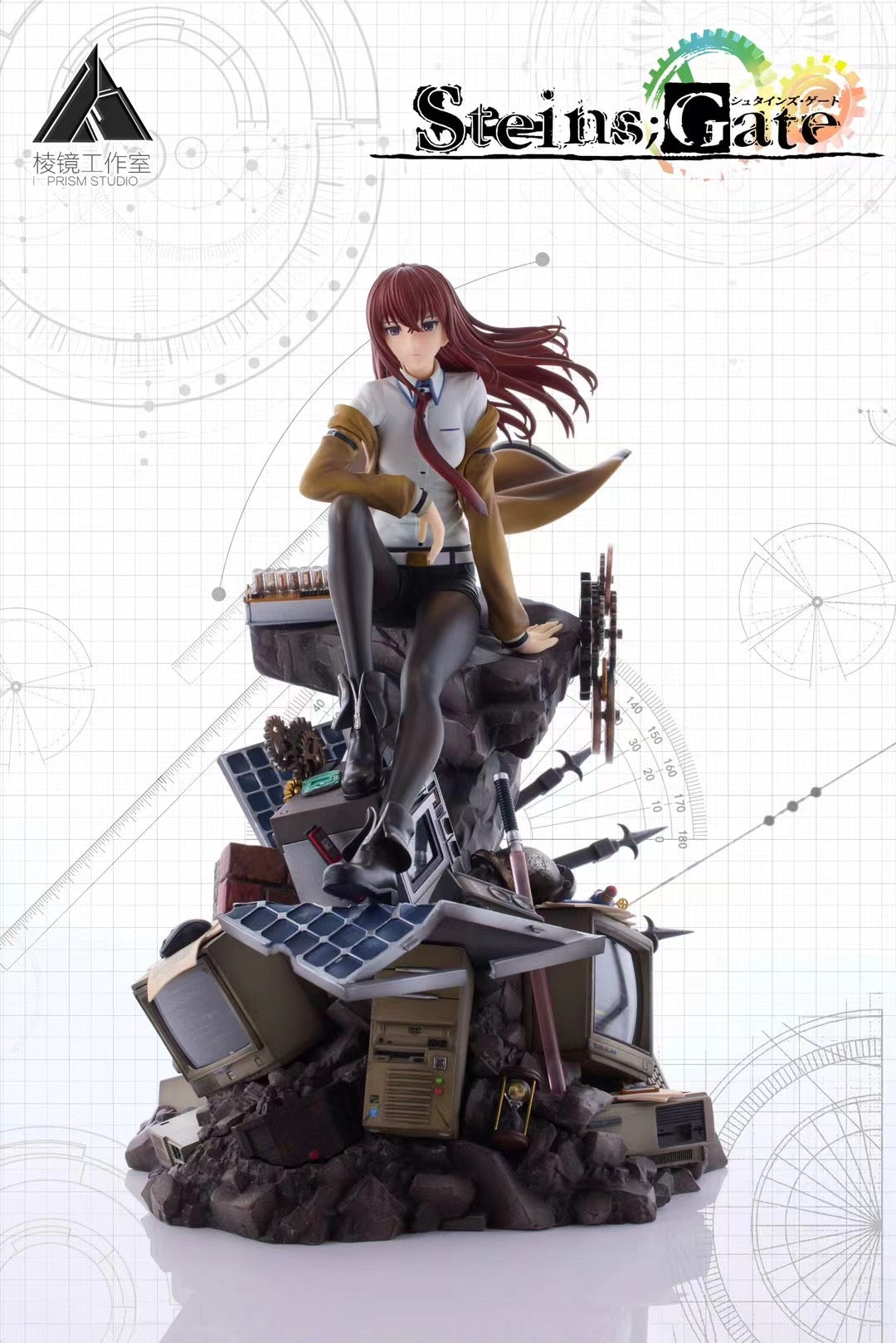 Prism Studio Steins Gate Makise Kurisu Figure | Official Anime Collectible for Fans | Perfect for Display in Home, Office, or Gaming Room