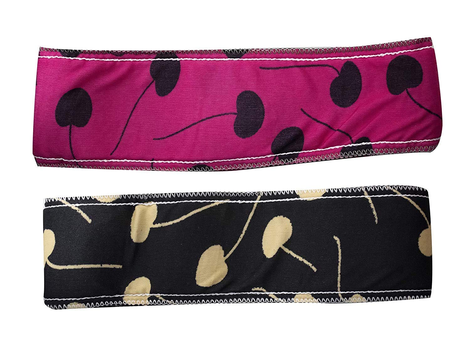 AASA Stretchy Adjustable Polycotton Makeup Headband & Spa Head Wrap for Women - Soft Elastic Facial Headbands for Skincare, Hair Styling & Relaxation (2-Pack, Multicolor) - Perfect for Facials, Washing Face & At-Home Spa Days