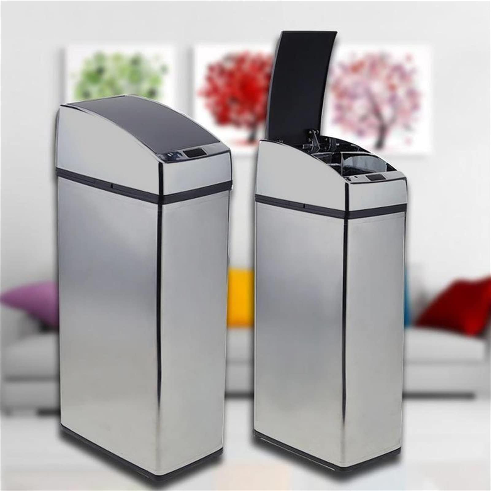 Smart Sensor Trash Can 6L Automatic Induction Kitchen Garbage Bin - Hands-Free Motion Sensor Dustbin for Home, Office, Bathroom & Kitchen Waste Disposal