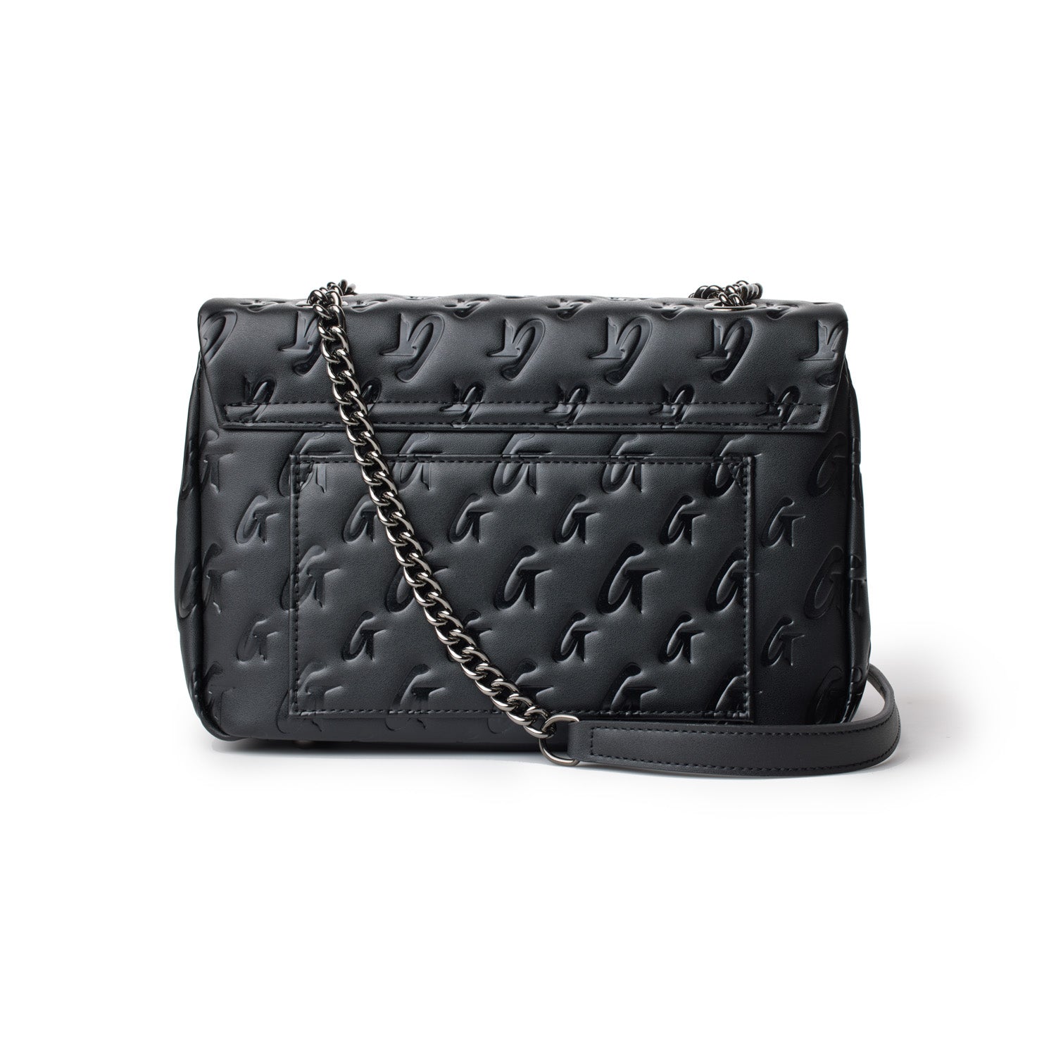 MEDIUM MONOGRAM FLAP BAG - Black Leather Crossbody Purse for Women | Fashionable Shoulder Bag for Work, Travel & Evening Out