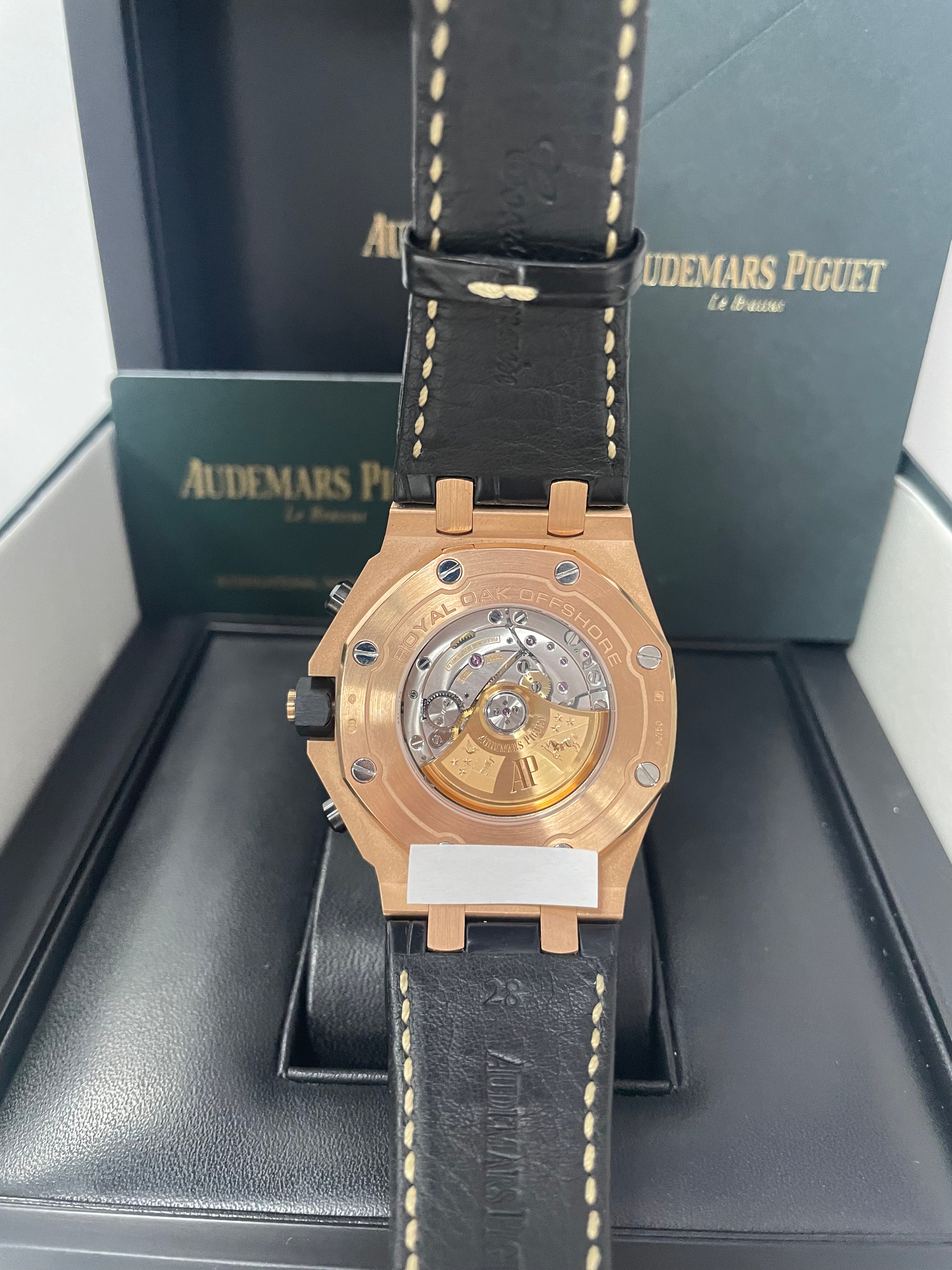 Audemars Piguet Royal Oak Offshore Selfwinding Chronograph Men's Watch - 18K Rose Gold Case, Black Dial with Rose Gold Subdials, Ceramic Bezel (Ref#26470OR.OO.A002CR.02) - Luxury Sports Watch for Business, Events & Collectors