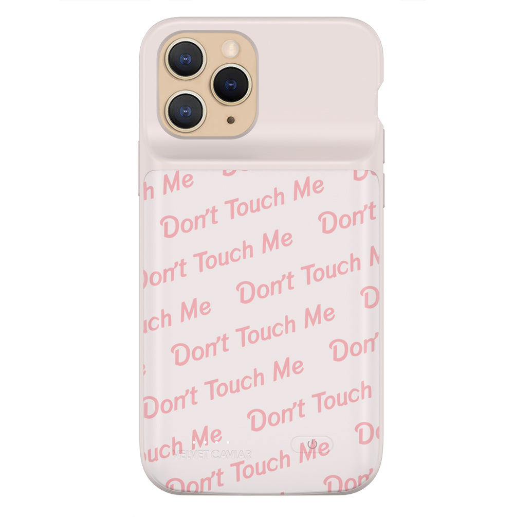 Don't Touch Me iPhone Charging Case - Shockproof Protective Phone Cover with Built-in Battery for iPhone [Model] | Perfect for Outdoor Adventures, Travel & Daily Use