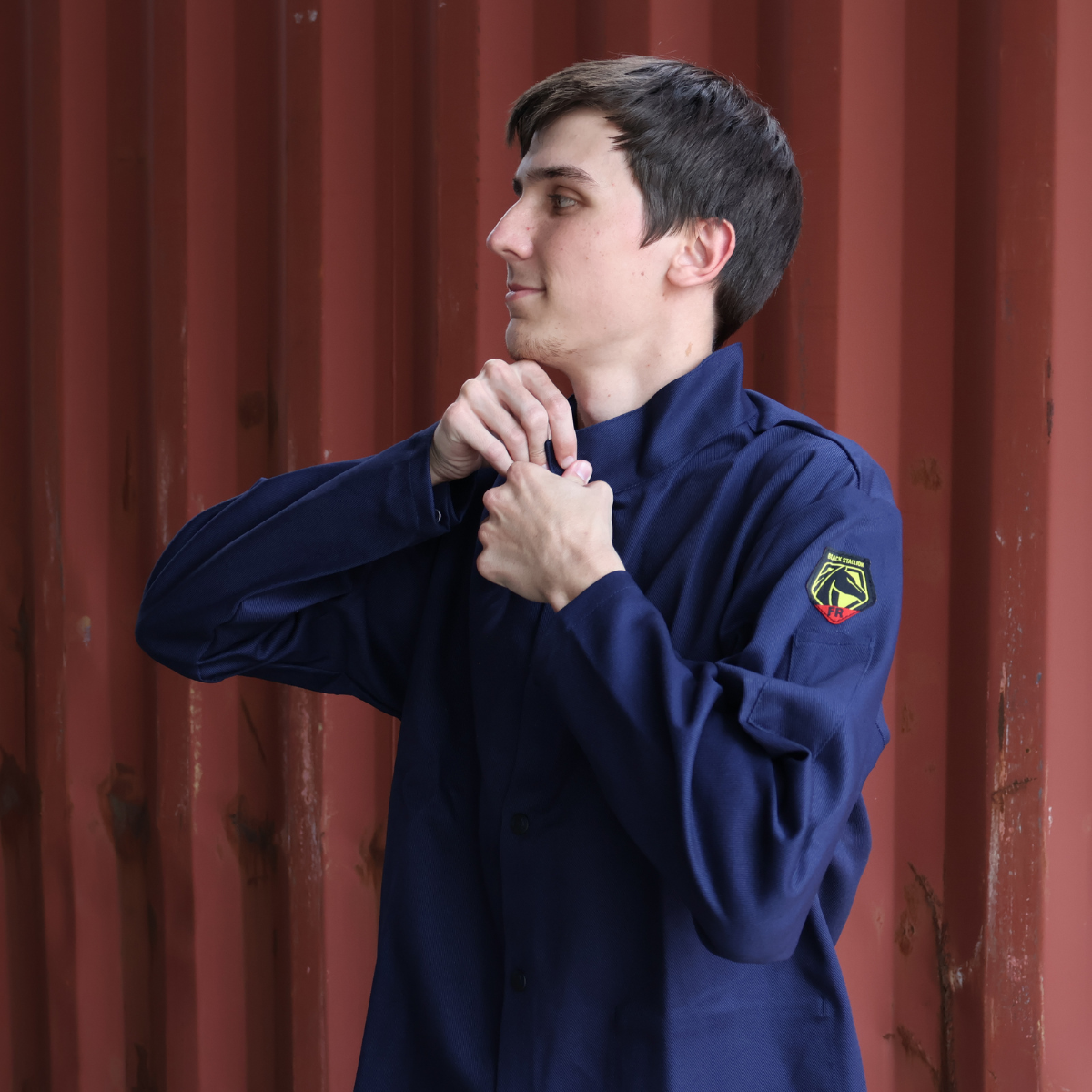 Black Stallion TruGuard 200 FR Cotton Welding Jacket - Flame Resistant Workwear for Welders & Industrial Safety (FN9 30C) - Ideal for Metal Fabrication, Construction & High-Heat Work Environments