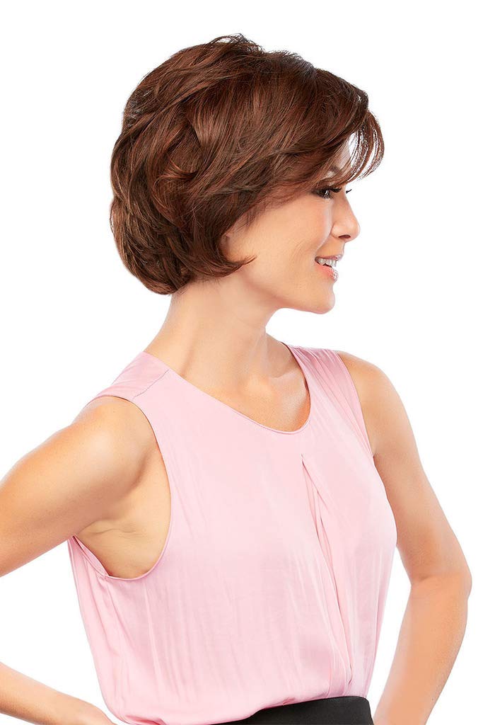Jon Renau HEAT Friendly Synthetic Wig Bundle - 5 Items: Heat-Stylable Wig, Christy's Wigs Q&A Booklet, HD Smooth Detangler, Synthetic Shampoo & Wide Tooth Comb (Color 101F48T) | Perfect for Daily Wear, Cosplay & Special Occasions