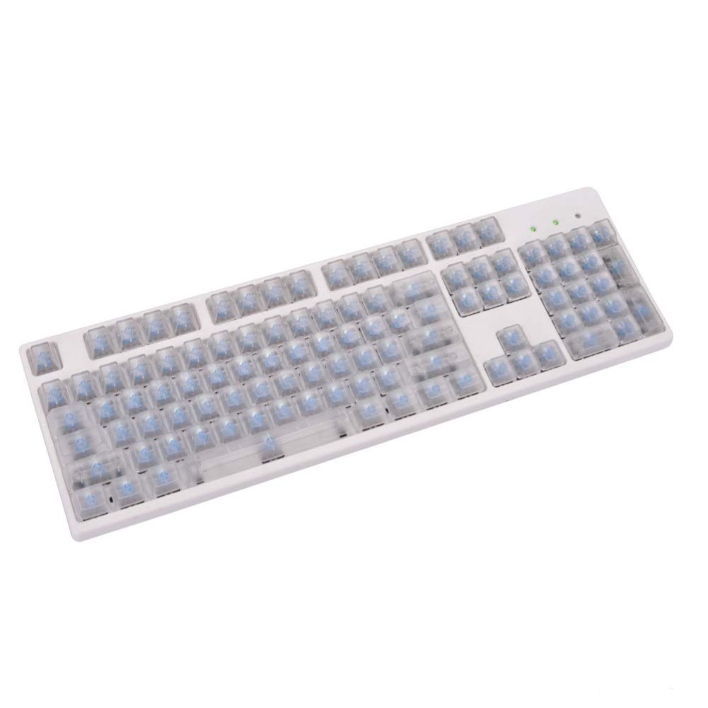 Clear Mechanical Keyboard Keycaps - 104Pcs Universal Replacement Set for Gaming & Typing | Durable ABS Keycaps for Mechanical Keyboards (Office, Gaming, Programming)