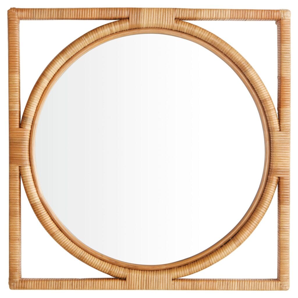 Cyan Design 11599 Pemba Mirror - Small Brown Wall Mirror for Bathroom, Bedroom, or Entryway Decor