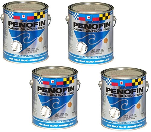 Penofin Marine Oil - 4 Pack for Wood Protection & Waterproofing | Ideal for Boats, Docks & Outdoor Furniture