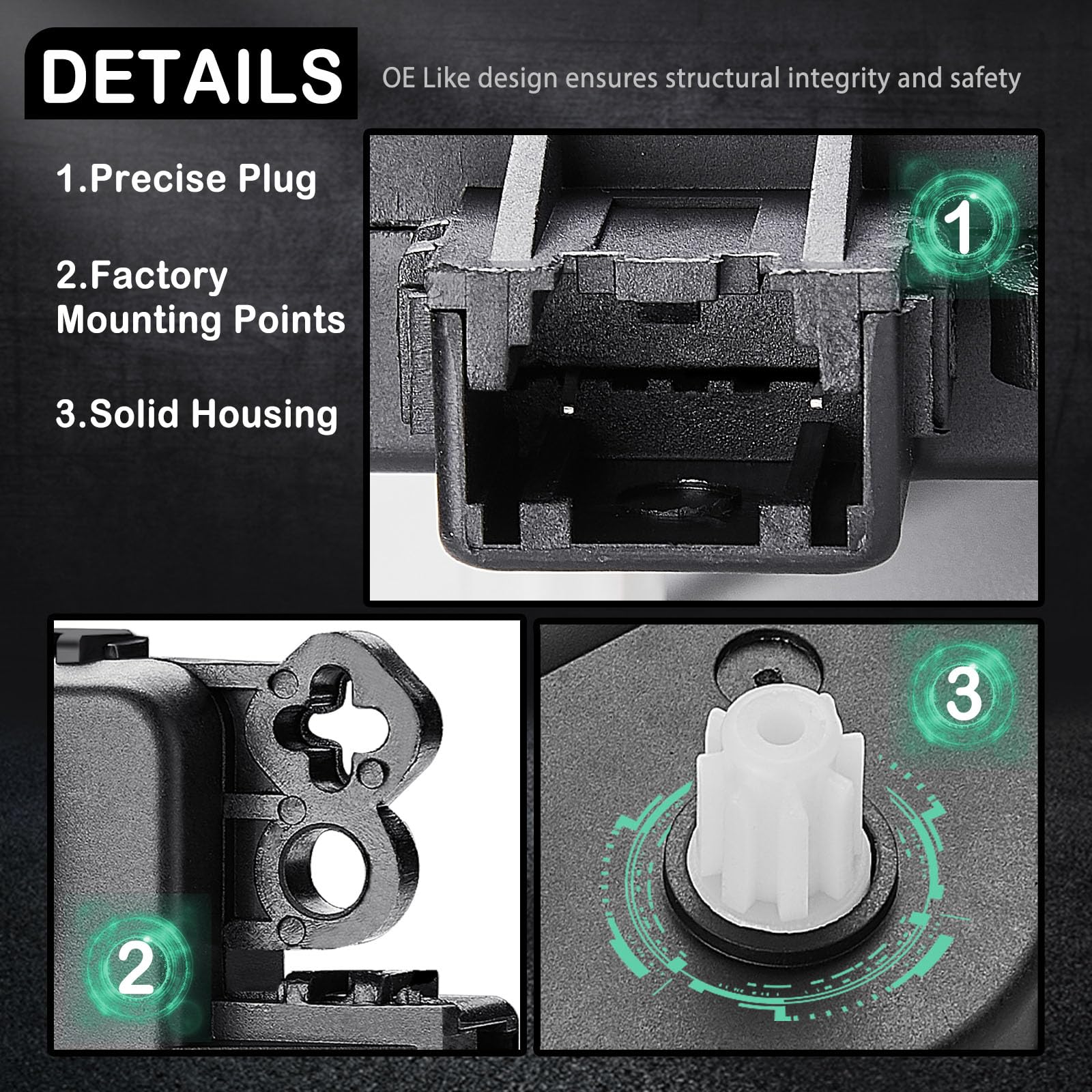 604-024 HVAC Blend Door Actuator - Compatible with Chrysler 300/Town & Country, Dodge Challenger/Charger/Grand Caravan - Replaces 68033337AA, 68238243AA, 68031977AA - Heater AC Temperature Control Motor for Smooth Climate Adjustment in Your Vehicle