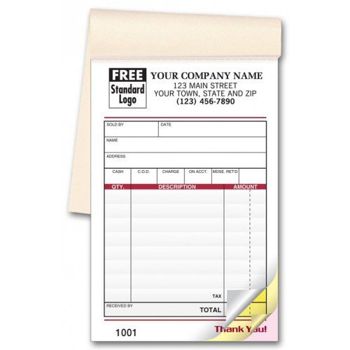 Carbonless Sales Books - Small Carbon Copy Receipt Pads for Business, Office & Retail | 2-Part NCR Paper Forms for Invoices, Orders & Receipts | Perfect for Small Businesses, Restaurants & Retail Stores