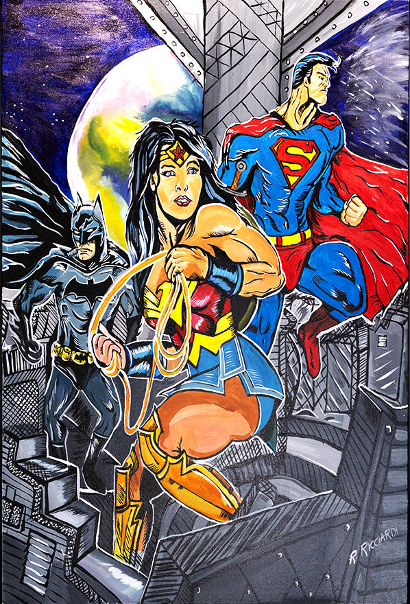Justice Fighting Trio Action Figures - Superhero Collectibles for Kids & Adults - Perfect for Play, Display & Gifts