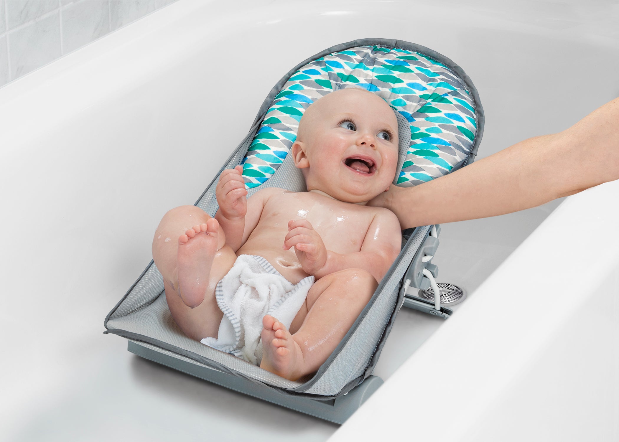 Baby Bath Tub with 2 Adjustable Reclining Positions - Safe Newborn & Infant Bathing for Home & Nursery Use