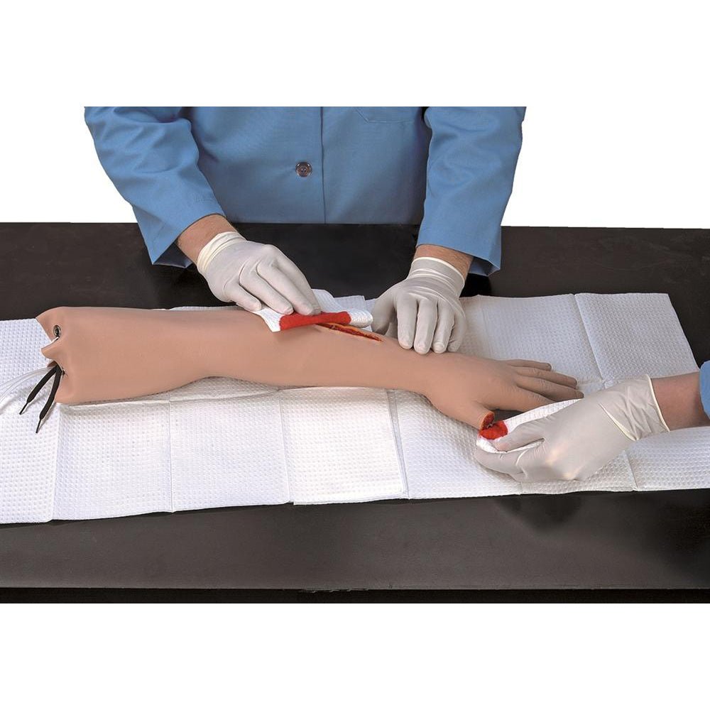 First Aid Training Arm with Severe Bleeding Wound - Realistic CPR Practice Arm for Emergency Medical Training - Perfect for EMT, Nursing Students & First Responders