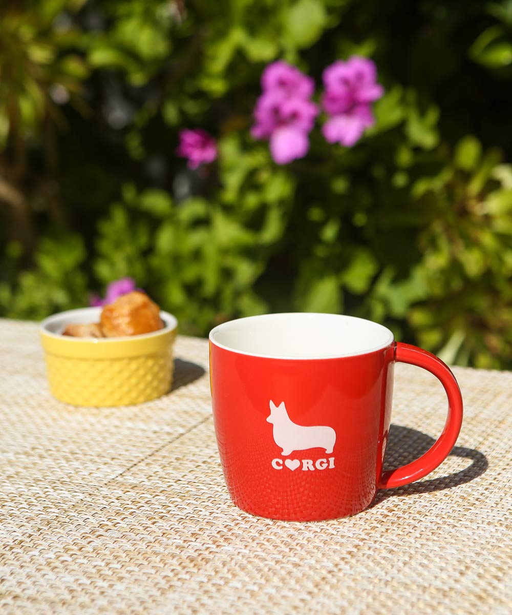 Corgi Themed Ceramic Coffee Mug - 16oz Large Red Dog Lover Gift for Home, Office, or Gifts - Perfect for Tea, Hot Chocolate & Coffee Lovers
