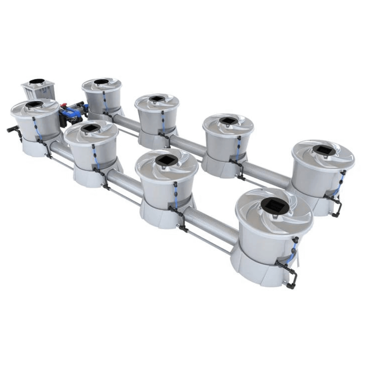 ALIEN Hydroponics V SYSTEM 8 Pot 2 Row Hydroponic Growing Kit - Indoor Herb Garden Starter Kit for Vegetables, Herbs & Flowers | Perfect for Home, Greenhouse & Urban Farming