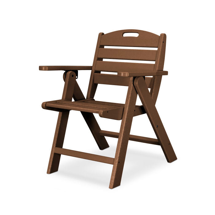 POLYWOOD Nautical Folding Lowback Adirondack Chair - Outdoor Patio, Beach, Poolside & Deck Furniture for Relaxing