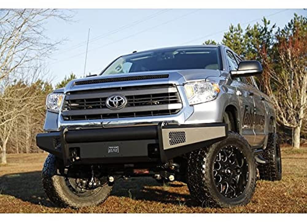 Fab Fours 14-C Tundra Bumper - Elite No Guard with Tow Hooks in Matte Black | Heavy-Duty Off-Road Protection for Toyota Tundra | Perfect for Trail Riding, Overlanding & Truck Customization