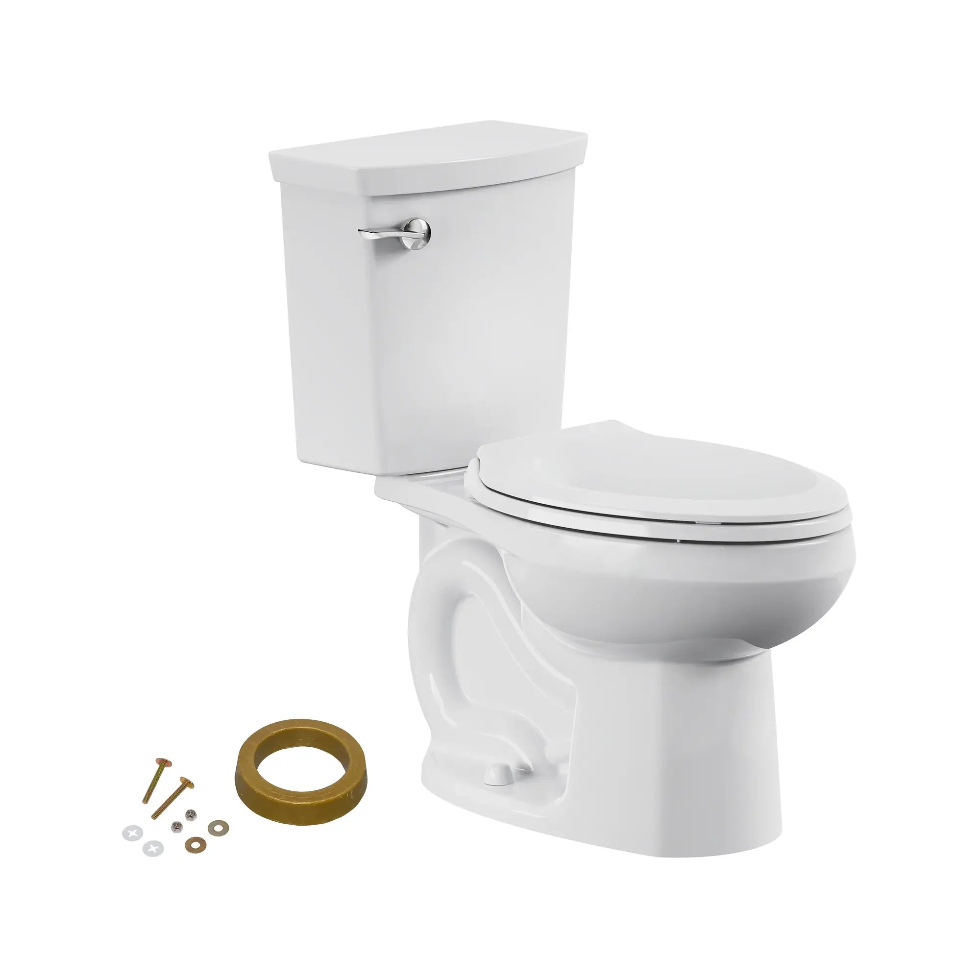 H2Optimum® 1.1 GPF/4.2 LPF Standard Height Elongated Toilet with Seat & Wax Ring - Water Efficient Two-Piece Toilet for Modern Bathrooms