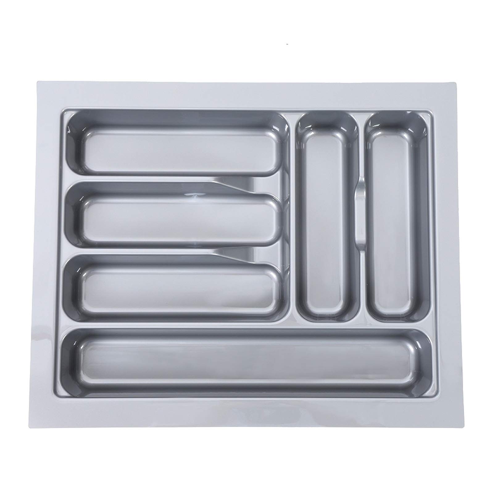 ZRQYHN 400mm Cutlery Drawer Organizer - 6 Compartment Silverware Tray for Forks, Spoons & Knives | Kitchen Utensil Storage Solution for Home Organization (Perfect for Kitchen Drawers & Dining Room Storage)