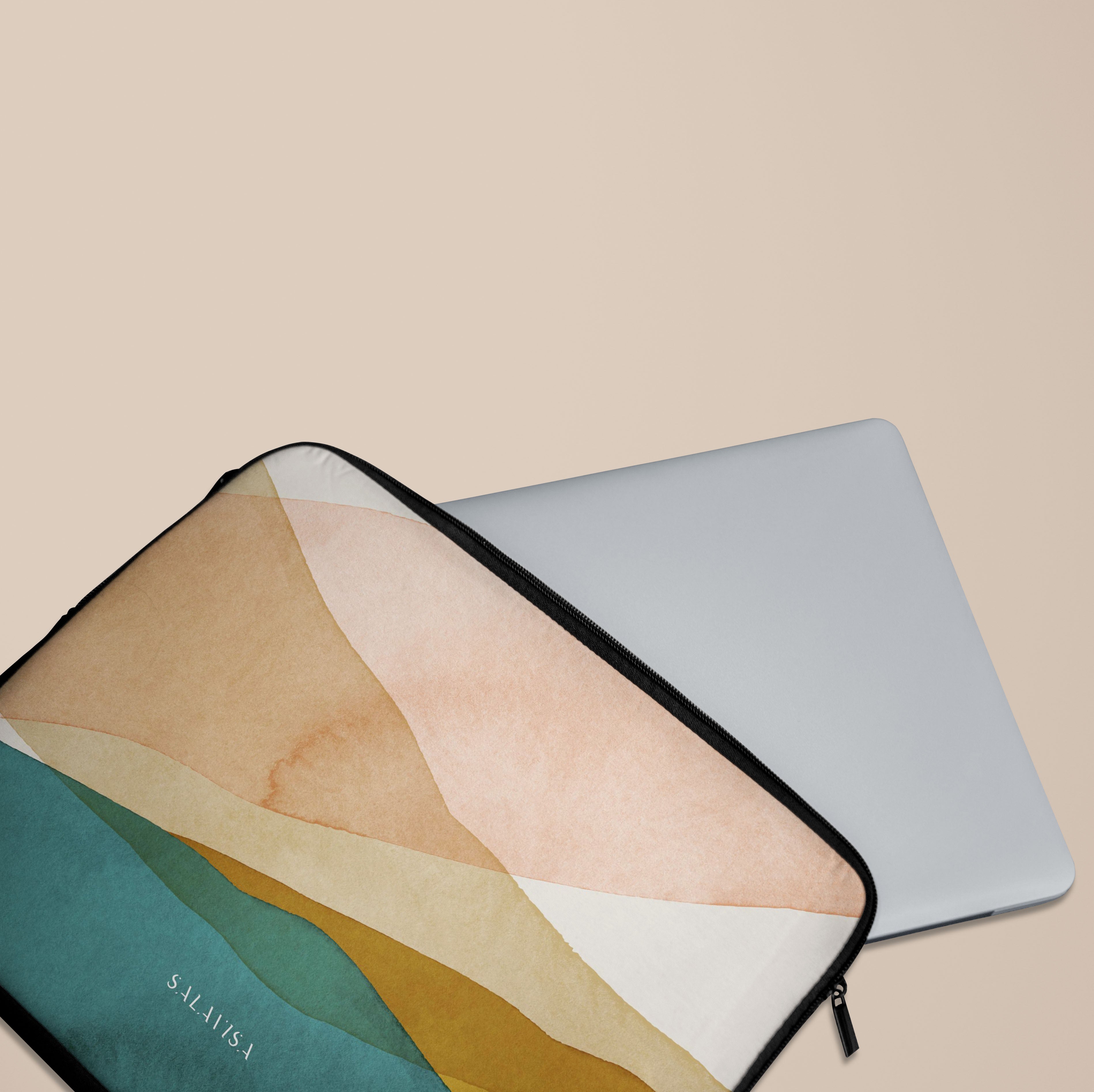 Premium Silk Laptop Sleeve for MacBook Air Pro 13 15 Inch - Ultra Thin Lightweight Protective Case for Travel Work School - Soft Elegant Design with Smooth Zipper Closure