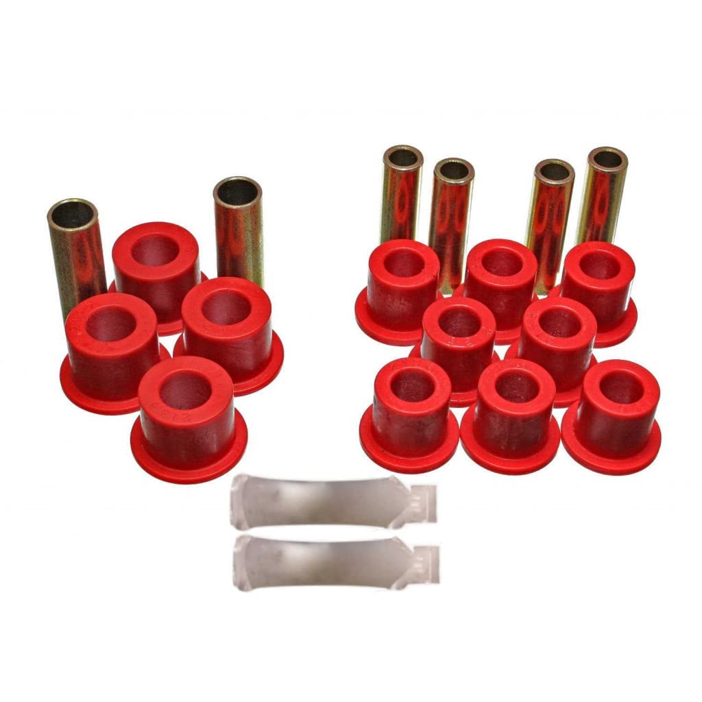 Energy Suspension Front Leaf Spring Bushing Set for 1995-1997 Nissan Pickup - Red (7.2102R) | Durable Suspension Upgrade for Off-Road & Towing Performance