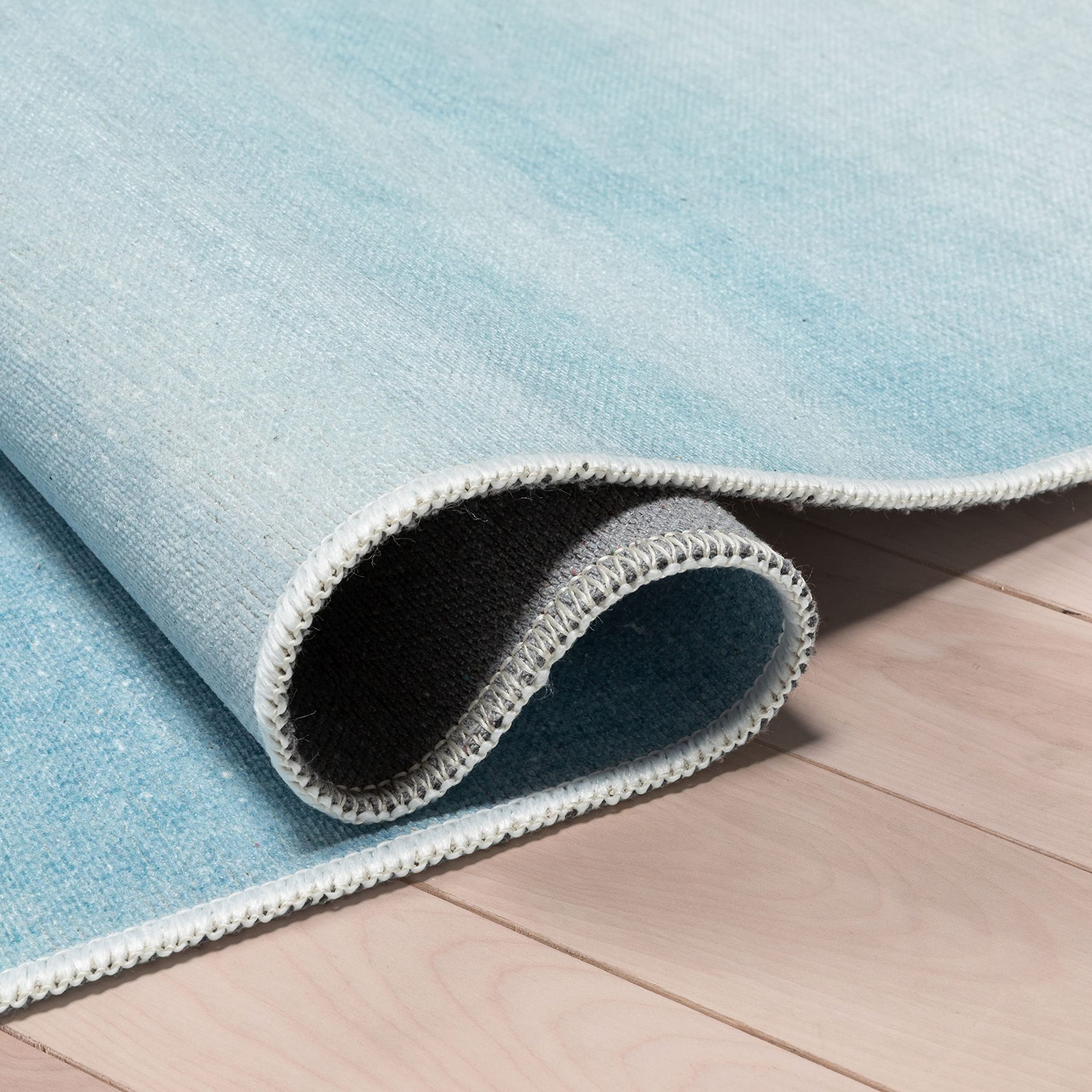 Well Woven Kids Rugs Nightfall 5' x 7' Blue Modern Printed Machine Washable Area Rug - Soft Playroom Carpet for Nursery, Bedroom & Daycare Floor Decor