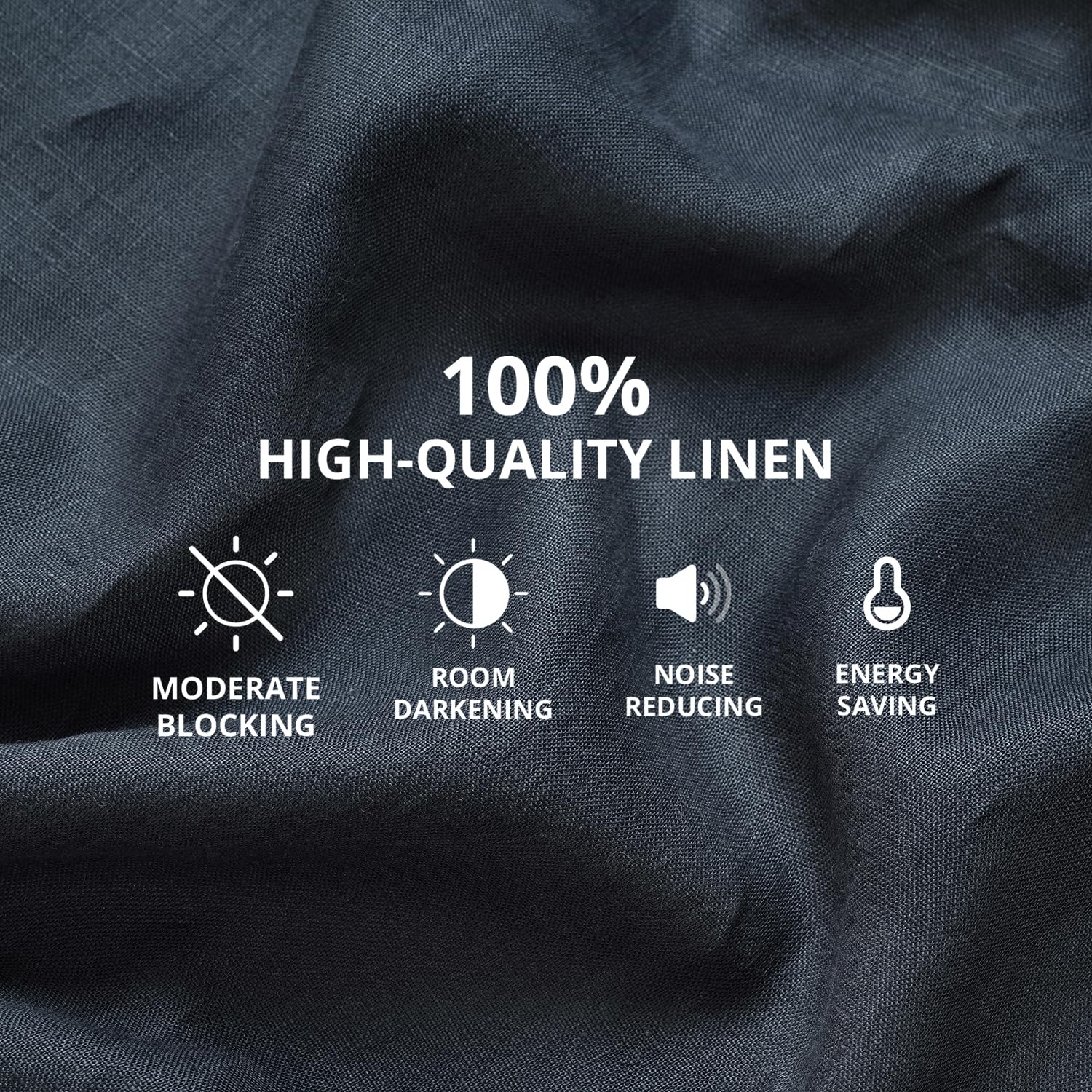 Premium French Linen Blackout Curtains 108