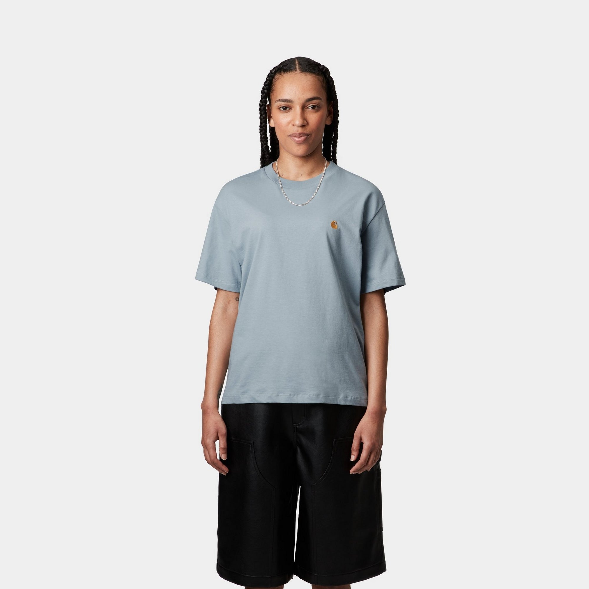Women's Chase T-Shirt - Soft Frosted Blue Cotton Tee for Casual Wear & Everyday Outfits | Perfect for Work, Weekend & Travel