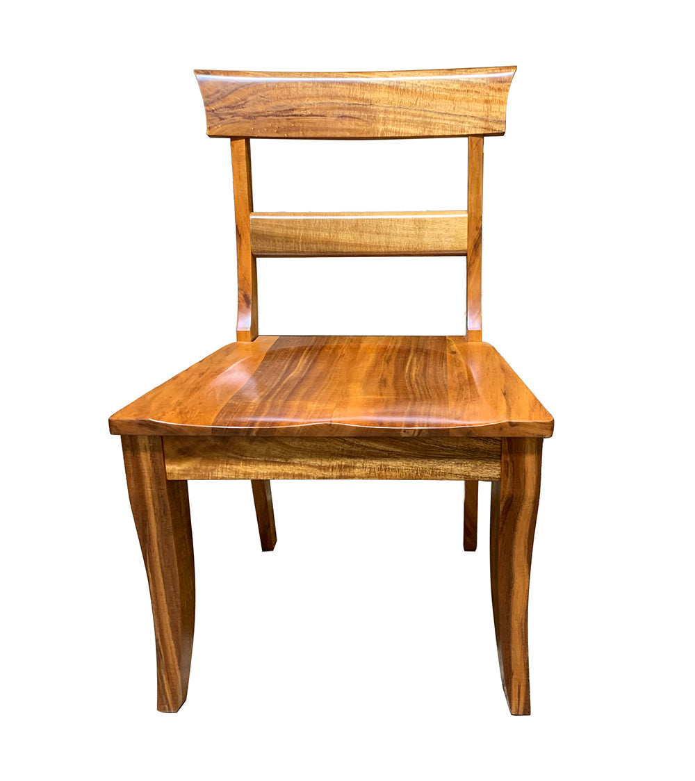 Admiralty Solid Koa Wood Chair - Handcrafted Wooden Dining Chair with Comfortable Seat - Perfect for Dining Room, Kitchen, and Home Decor