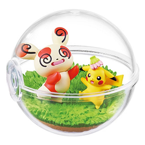 Pokemon Terrarium Collection - Happy Days Re-Ment 2.5 Inch Miniature Collectible Figures | Cute Desk Decor for Pokemon Fans & Office Display