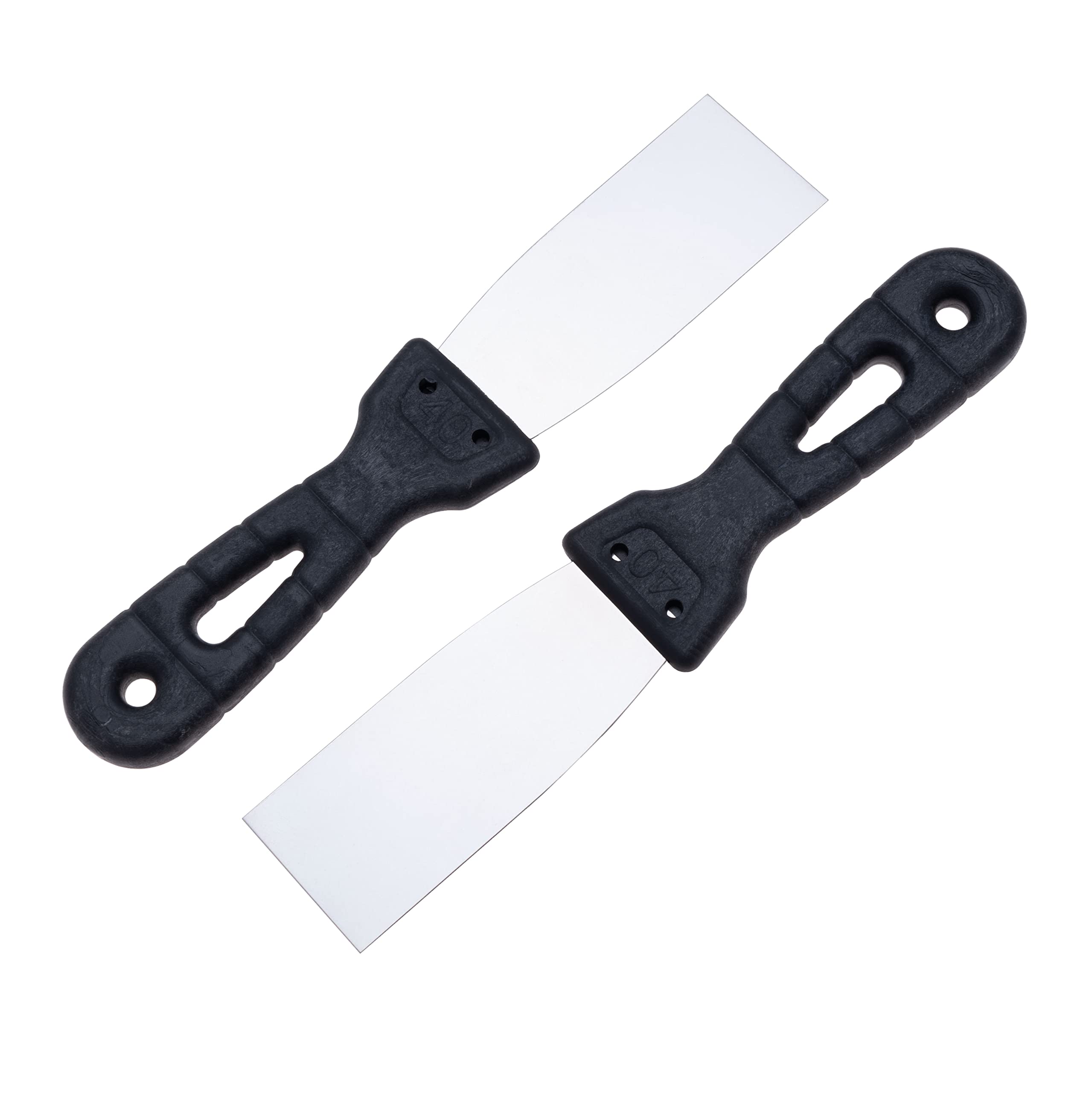 60mm Stainless Steel Drywall Putty Knife - Flexible Scraper for Spackling, Taping, Paint & Wallpaper Removal - 2 Pack - Perfect for DIY Home Renovation & Professional Construction Projects