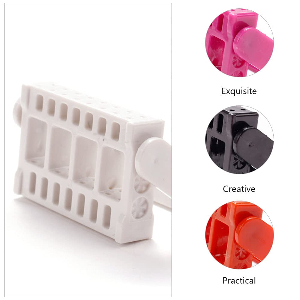 EXCLUZO 8-Piece Nail Drill Bit Organizer with 16 Holes - Grinding Head Bit Display Storage Rack & Holder Stand for Nail Art Tools (Mixed Colors) - Perfect for Salon Professionals & DIY Nail Enthusiasts