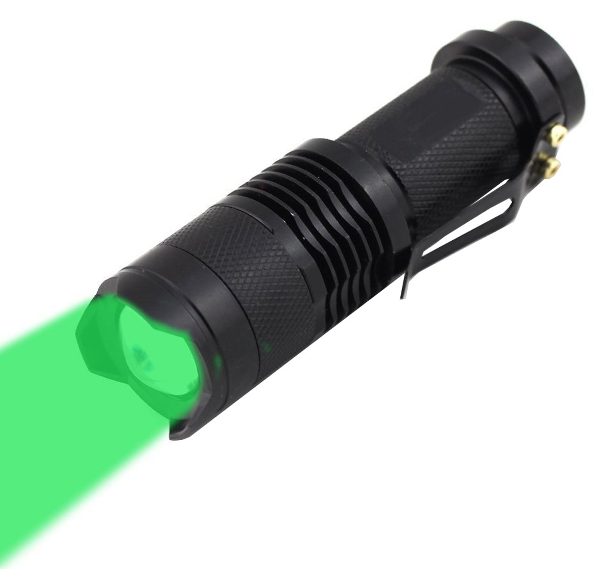 3 Mode Green LED Flashlight - Adjustable Brightness Hunting Flashlight for Night Vision & Outdoor Activities | Perfect for Camping, Hiking & Emergency Use