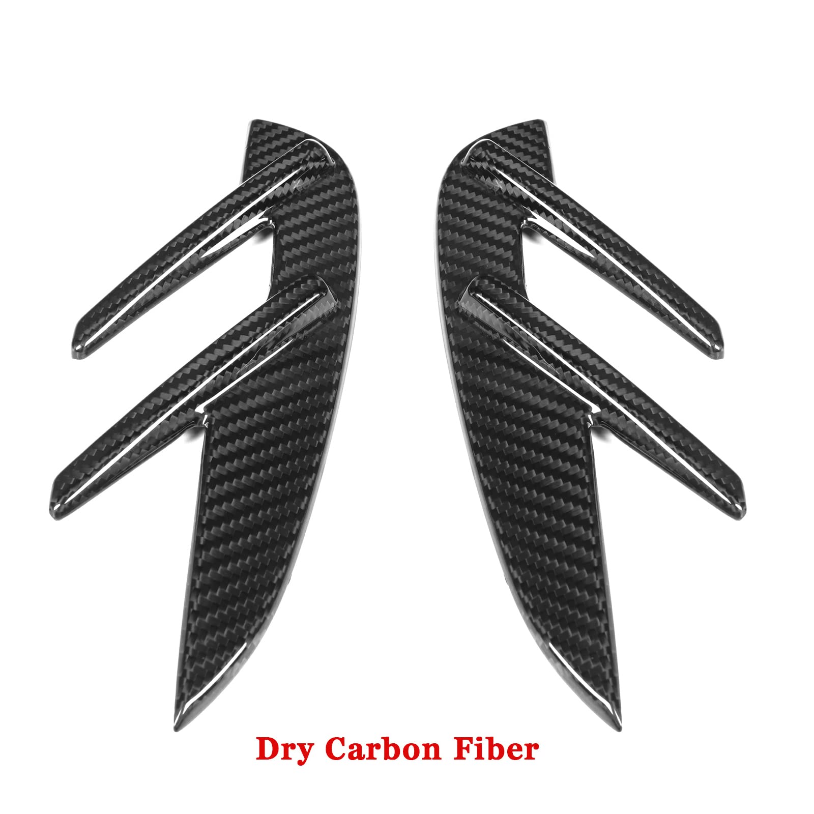 IKON MOTORSPORTS Dry Carbon Fiber Front Fender Side Vents for 2021-2023 BMW G80 M3 Sedan - 2PCS Air Wing Cover Trim OE Style Replacement - Enhance Aerodynamics & Sporty Look for Racing & Street Performance