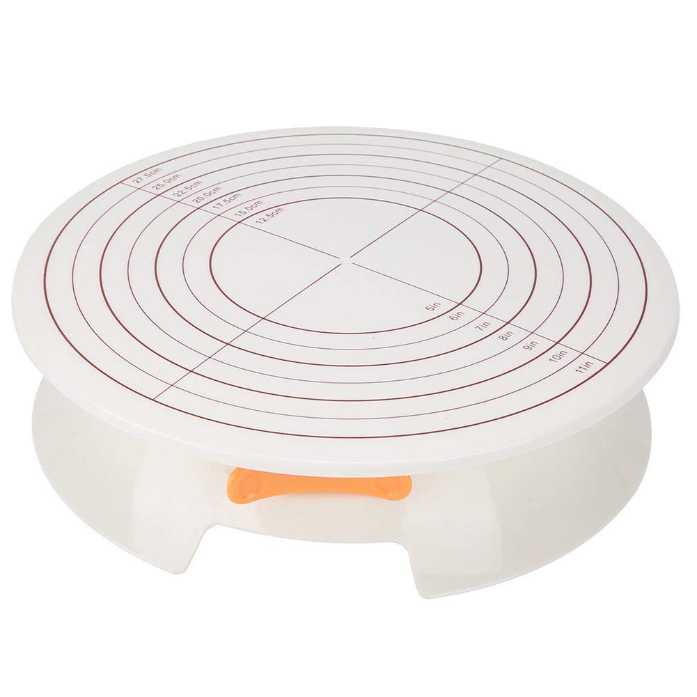 Premium Rotating Cake Turntable Stand - 12 Inch Durable Cake Decorating Turntable with Non-Slip Base & Buckle for Baking, Cake Decorating & DIY - Perfect for Birthday Cakes, Wedding Cakes & Professional Baking