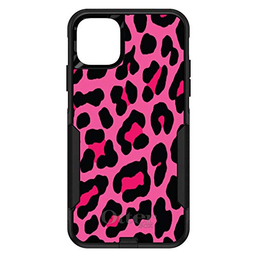 Hot Pink Black Leopard Skin Spots On Black Case