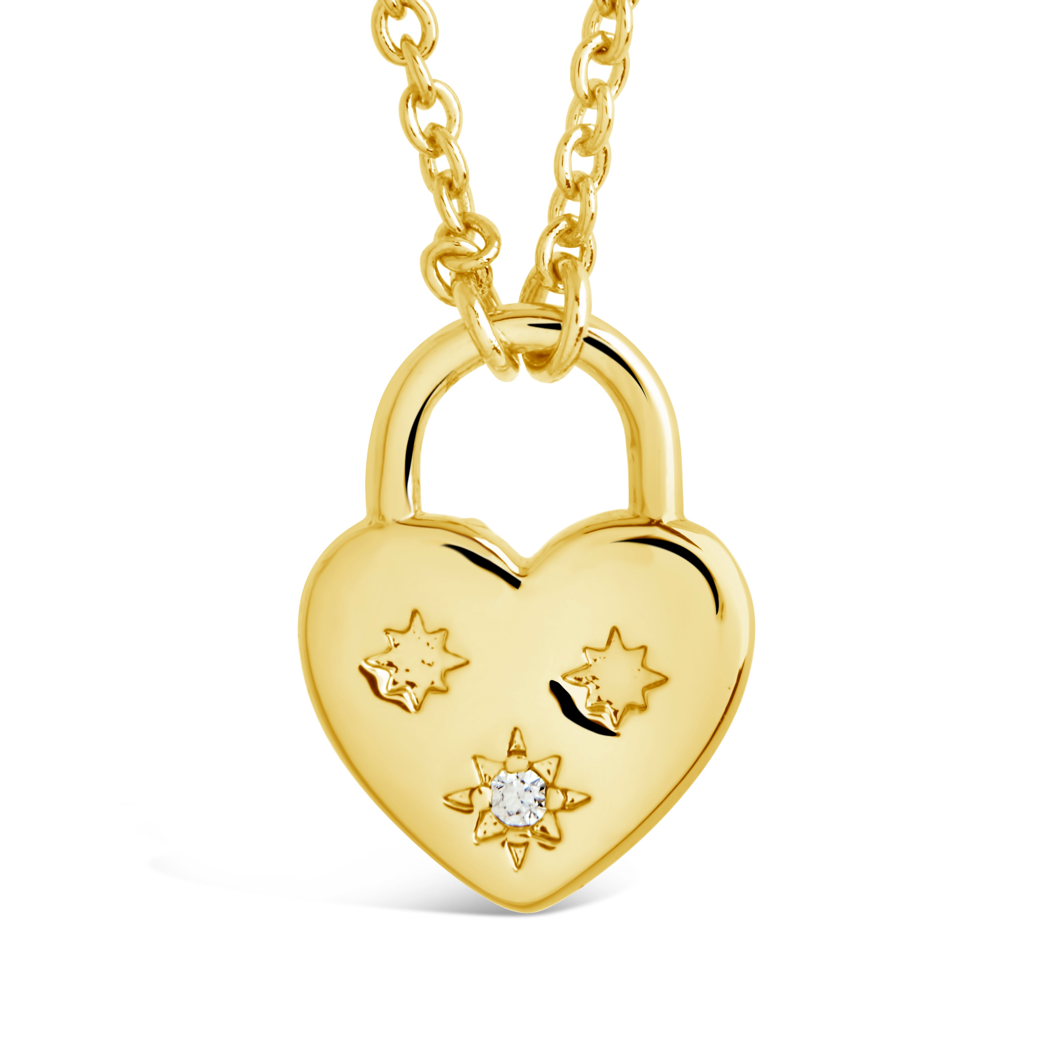 Josephine CZ Heart Locket Pendant Necklace - Elegant Cubic Zirconia Jewelry for Women, Gift for Her, Valentine's Day, Anniversary & Special Occasions