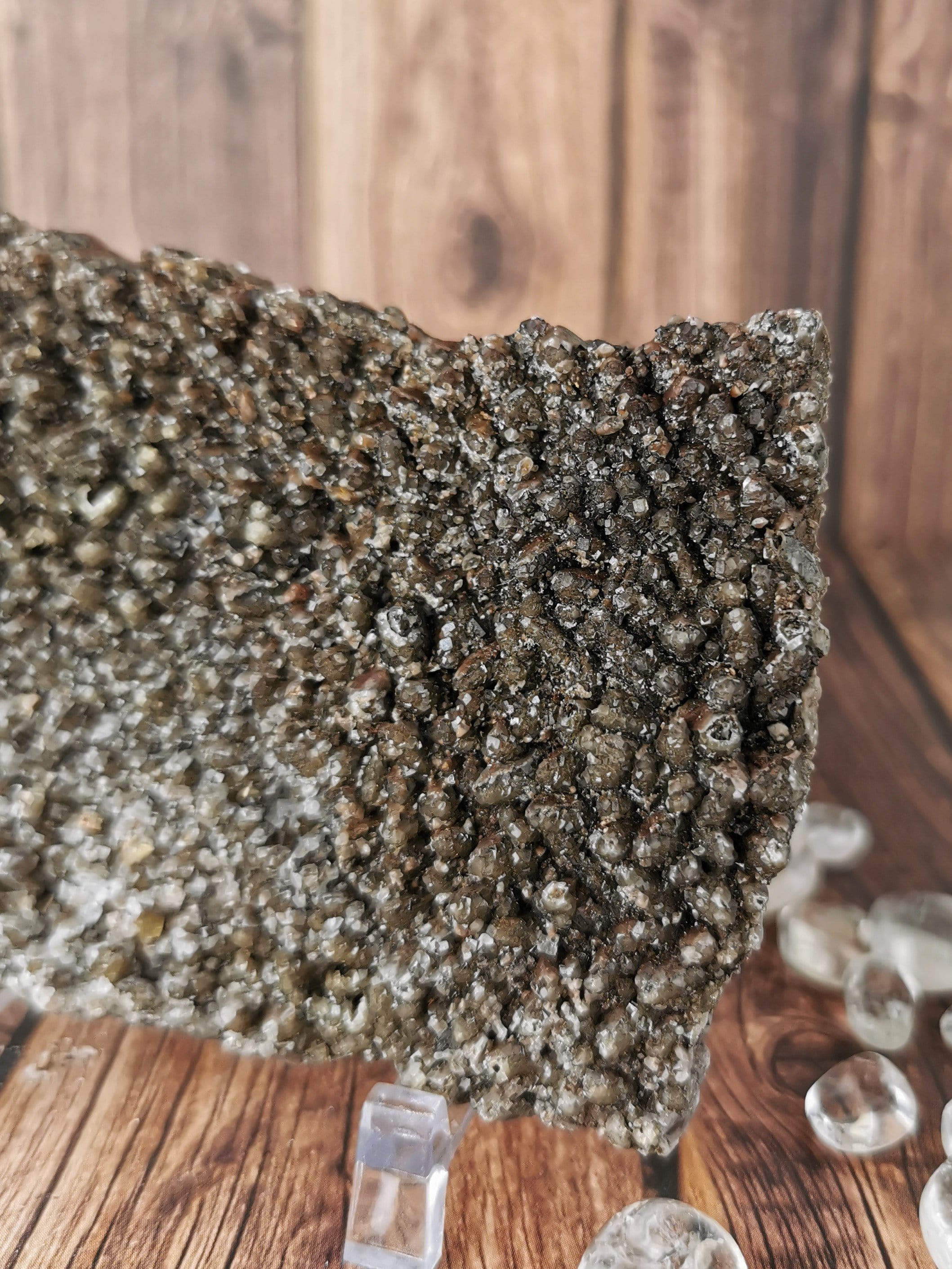 Natural Dogtooth Calcite Crystal Specimen Plate - Collectible Mineral Display for Home Decor, Healing Crystals & Geology Enthusiasts | Perfect for Meditation, Feng Shui & Mineral Collections