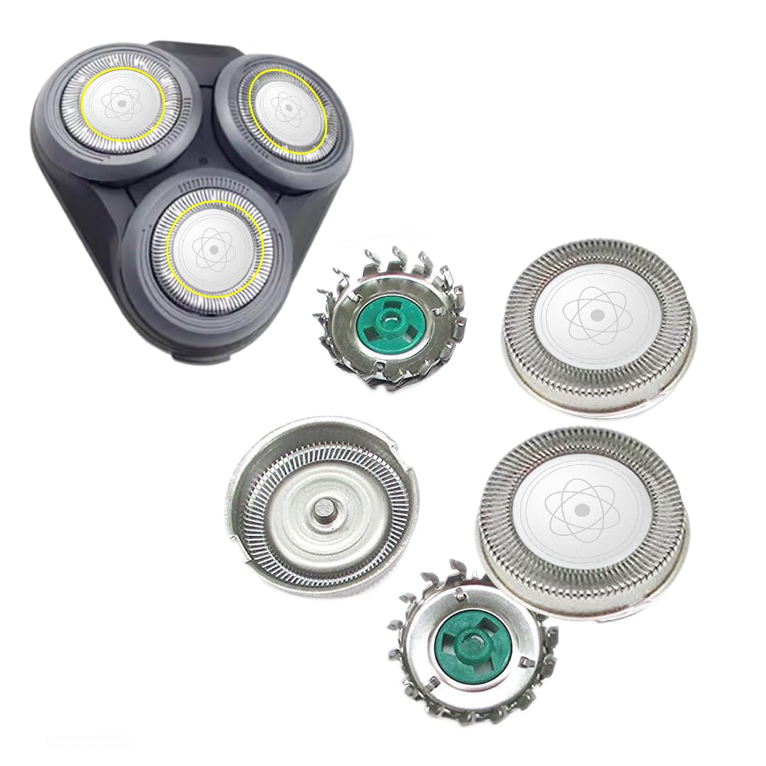3-Pack Replacement Shaver Blades for Philips Norelco HQ64, HQ6070, HQ6073, HQ5710, 7310, PT720, PT726, PT725 - Compatible with Electric Razors for Men - Perfect for Travel, Home & Office Use