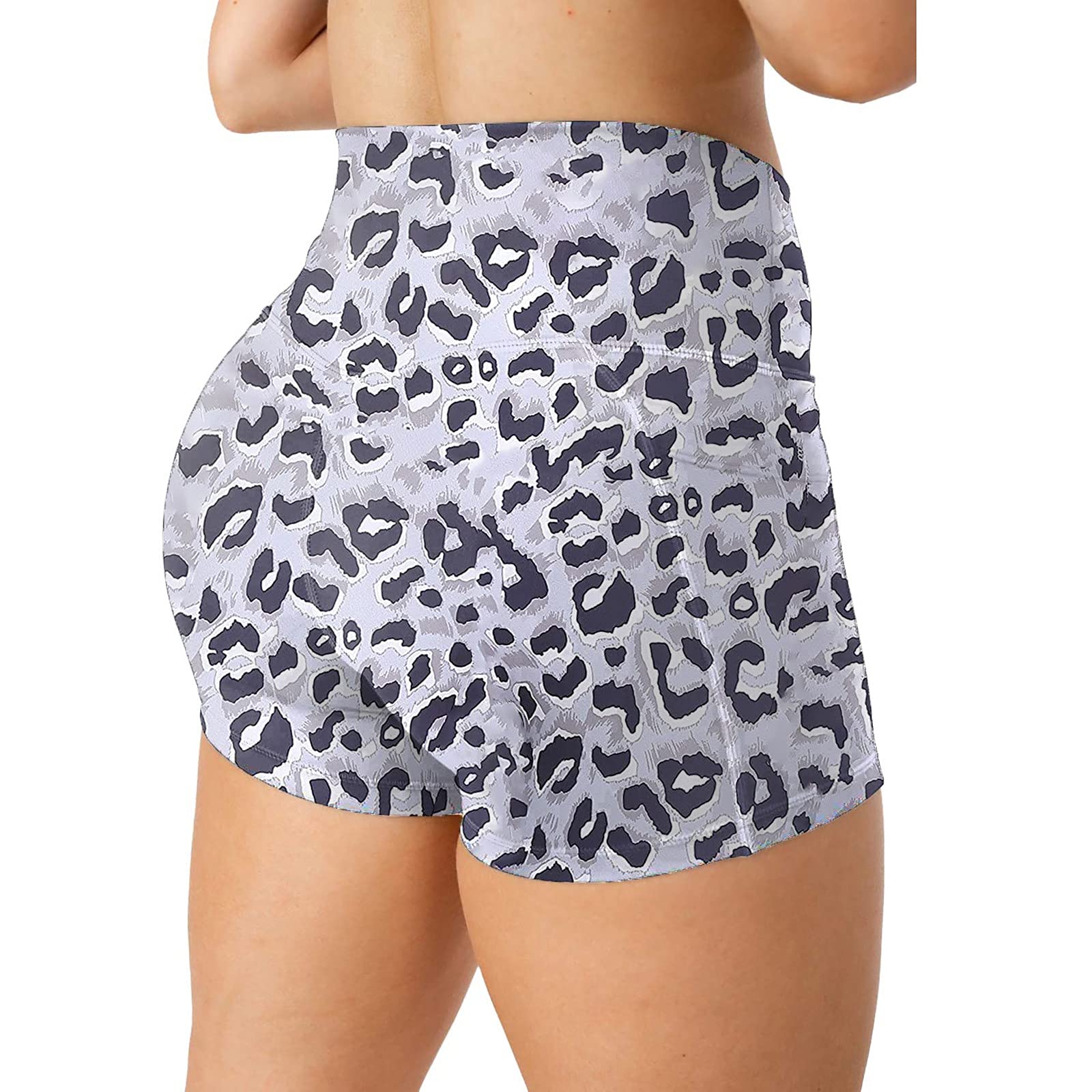 Women's Cotton Spandex Yoga Shorts - High Waist Running Gym Athletic Workout Biker Shorts with Pockets for Summer Sports & Active Lifestyle - Perfect for Yoga, Pilates, Running and Gym Workouts