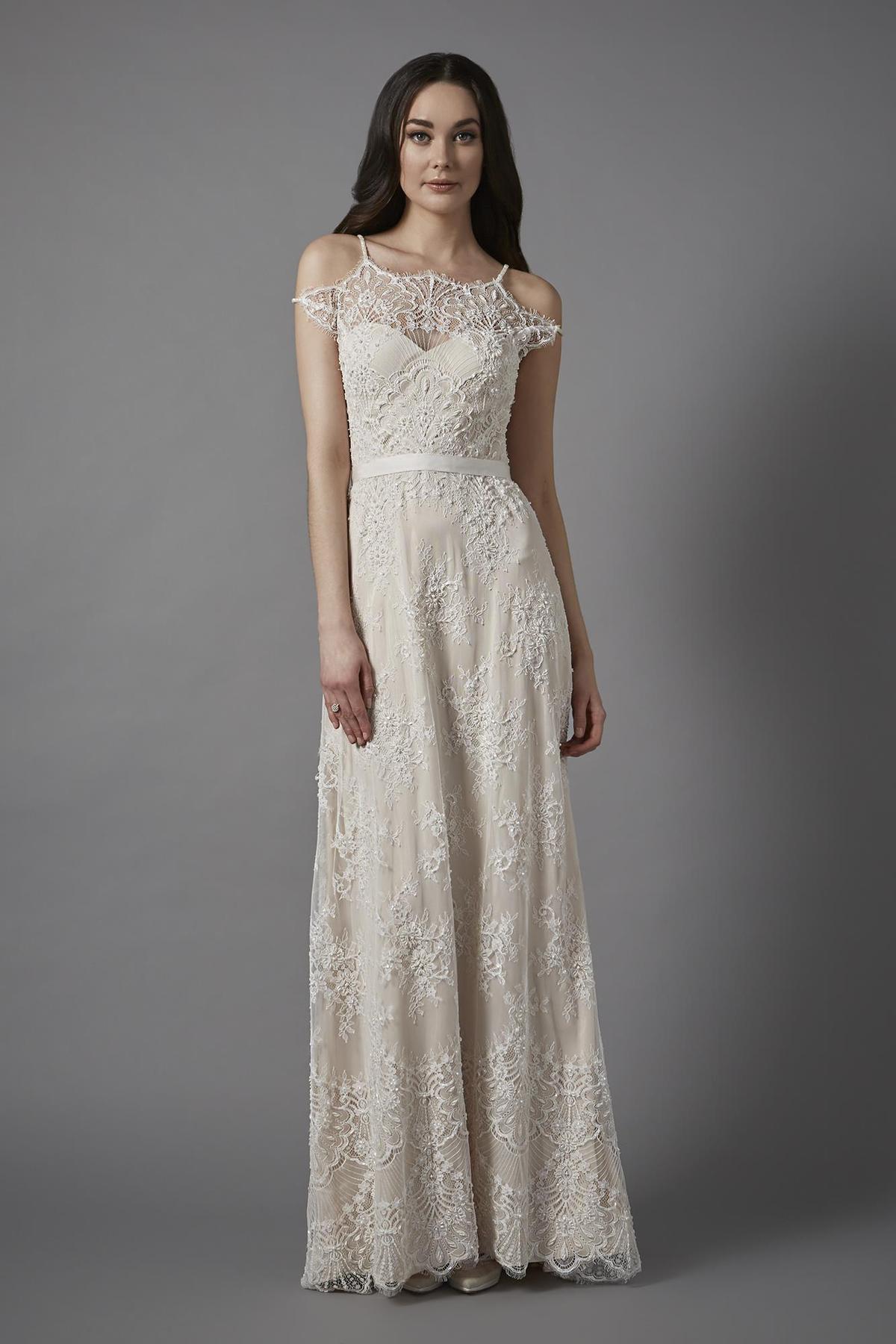 BHLDN Catherine Deane Karla Wedding Gown - Elegant Lace Bridal Dress for Romantic Ceremonies & Formal Events