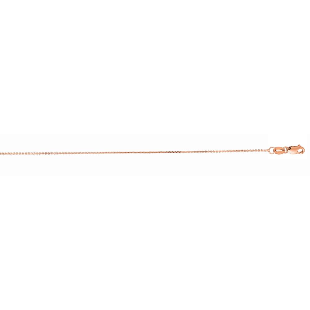 10K Gold 1.1mm Diamond Cut Cable Chain Necklace - Dainty & Elegant Jewelry for Women - Perfect for Layering, Gift Giving & Everyday Wear