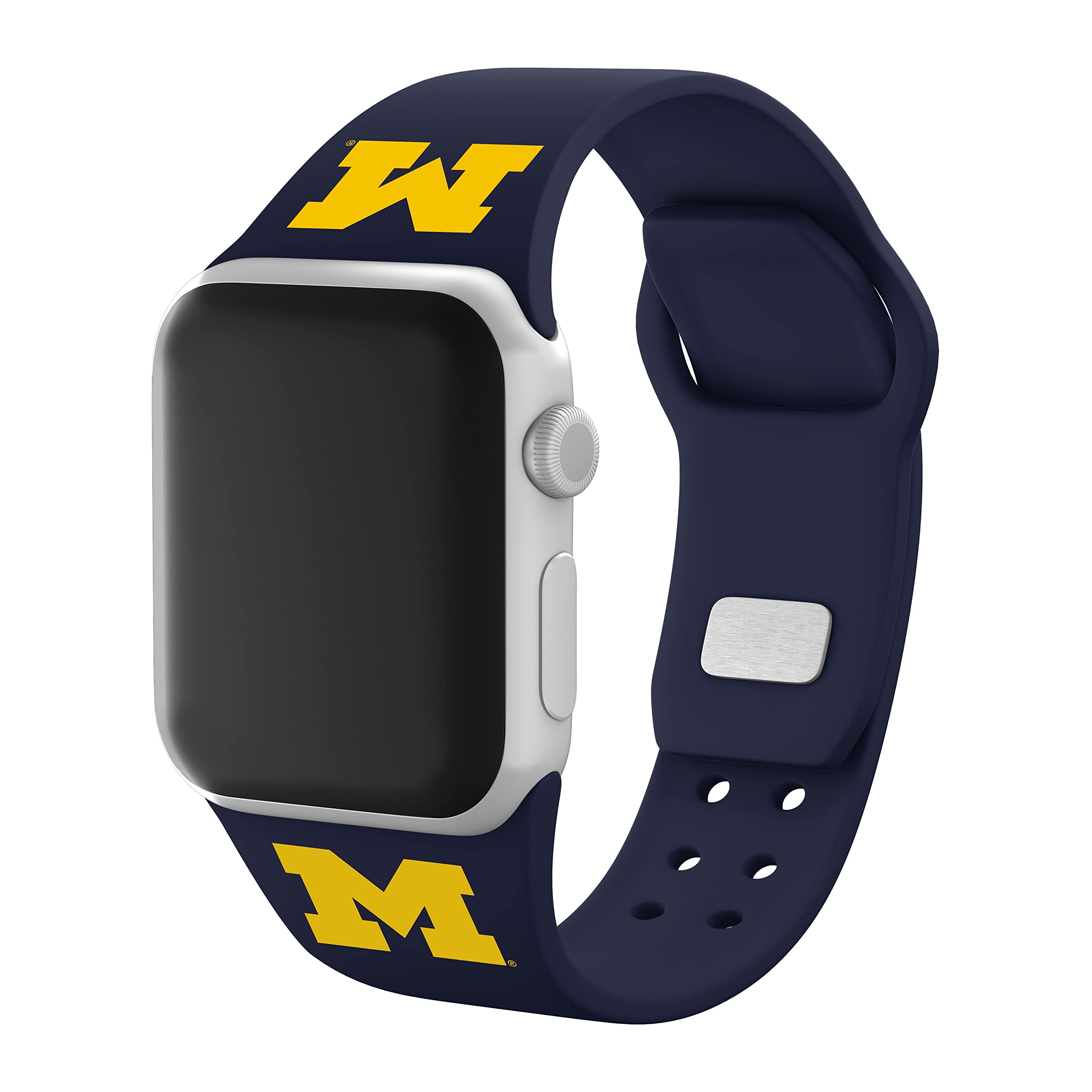 Affinity Bands Michigan Wolverines Silicone Sport Band for Apple Watch - Durable Fitness Tracker Accessory for Workouts, Running & Daily Wear