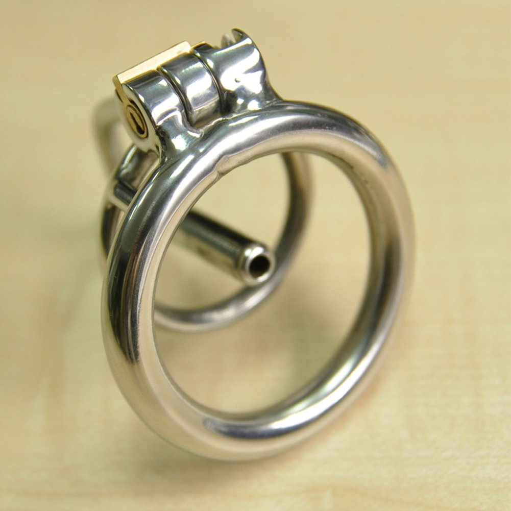 5CM Male Chastity Device with Urethral Sound Catheter - 1.77 Inch Cock Cage Penis Ring for BDSM & Adult Play - Perfect for Long-Term Wear and Sensation Play