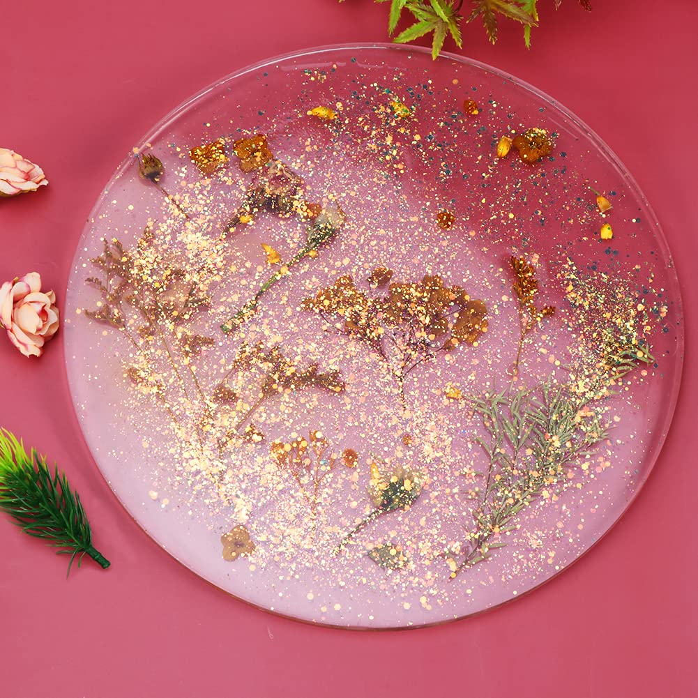 Premium 11.8 Inch Silicone Resin Tray Molds - Round Rolling Tray for Epoxy Resin Casting, DIY Jewelry Making & Home Decor - Perfect for Craft Projects, Resin Art & Smoking Accessories Storage