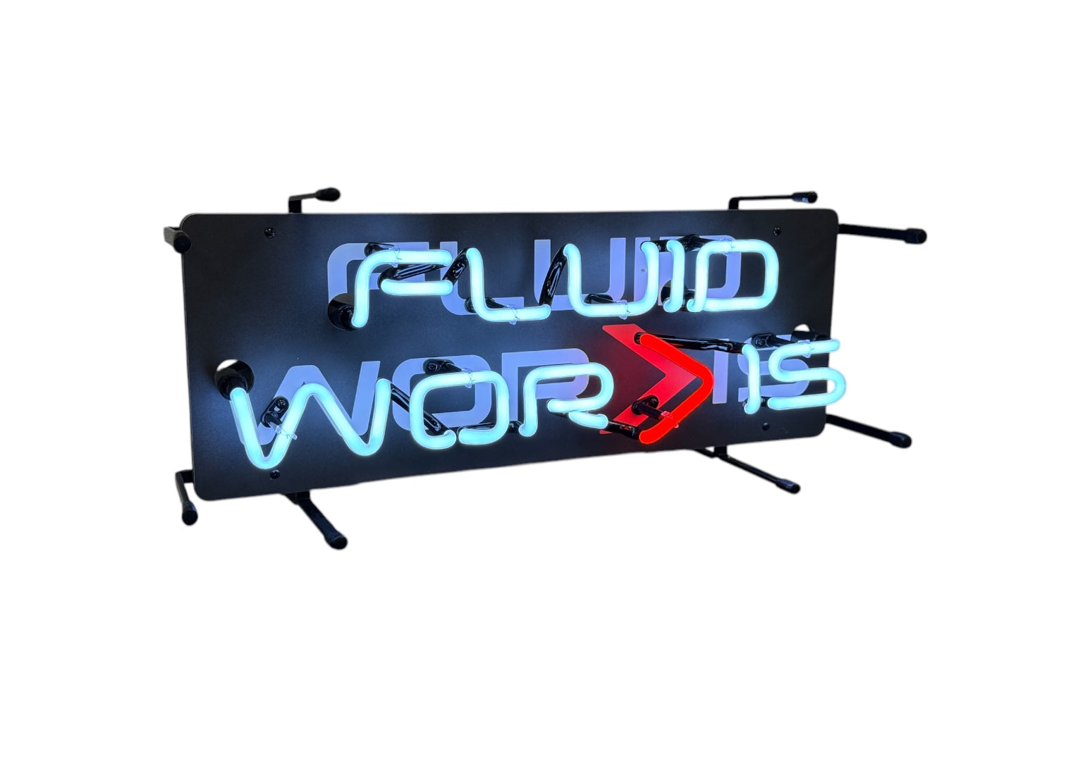 Fluidworks Neon Shop Sign 21x9 - Vibrant LED Open Sign for Storefronts, Bars & Restaurants - Perfect for Business Advertising & Nighttime Visibility