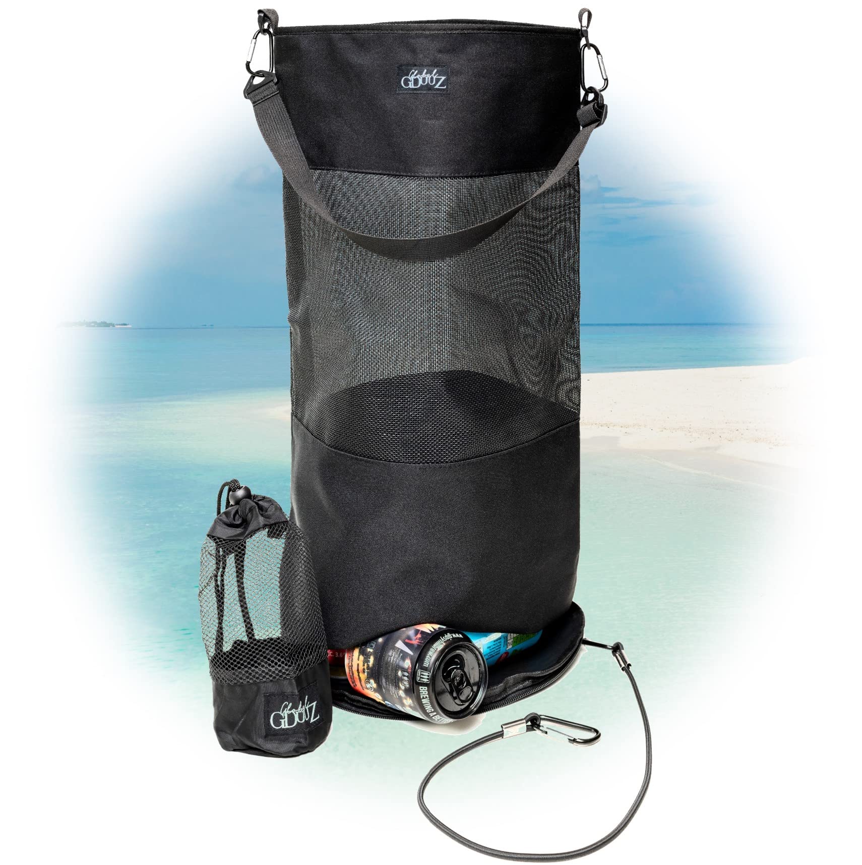 Reusable & Portable Boat Trash Can with Zipper Bottom - Large Capacity Marine Trash Bag for Boating, Camping, Beach & Outdoor Activities | Easy to Empty & Clean | Perfect for Fishing Trips, RV Travel & Picnics