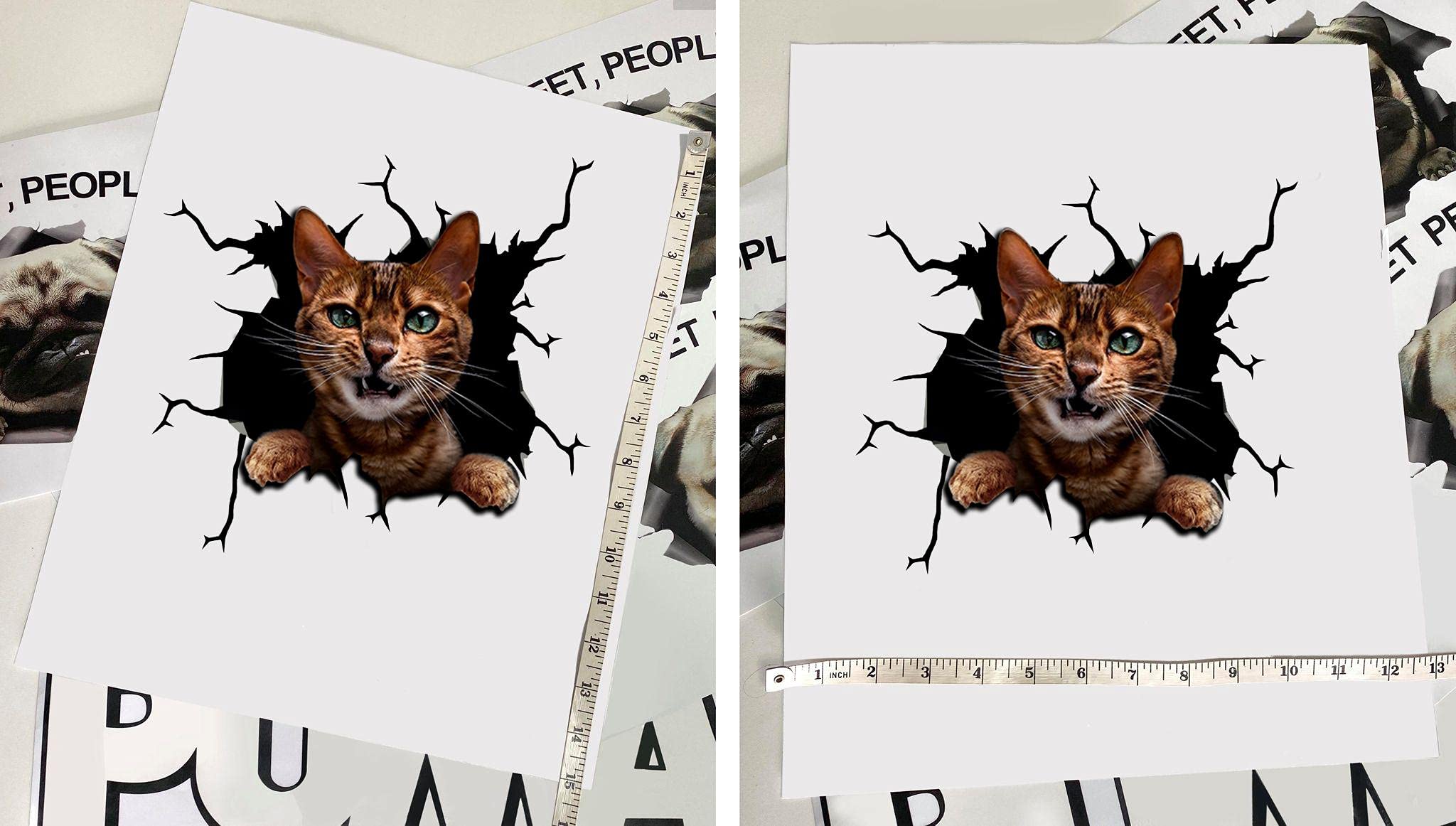 Bengal Cat Car Decals Pack of 2 - 8