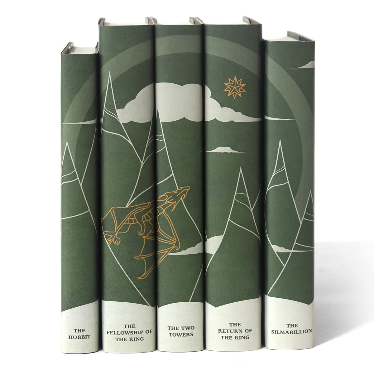 Juniper Books - The Lord of the Rings 5 Volume Book Set - Custom Cover Design for J.R.R. Tolkien Collection | Perfect for Fantasy Book Lovers & Home Library Decor