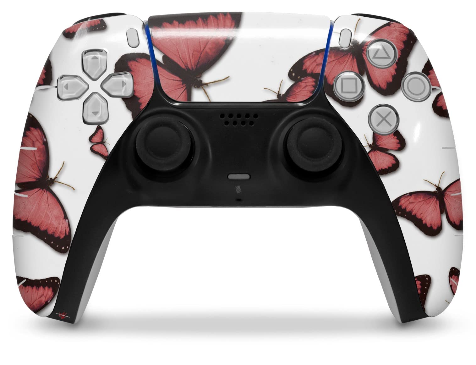 PS5 DualSense Controller Skin Wrap - Butterflies Pink for Gaming & Protection